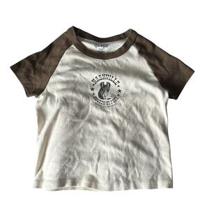 Brandy Melville John Galt Nashville Graphic Baby Tee